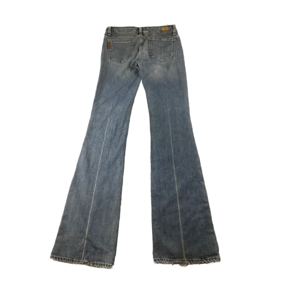 Paige Jeans Women 27 Blue Laurel Canyon Bootcut Low Rise Stretch USA Made Hippie - Picture 2 of 8